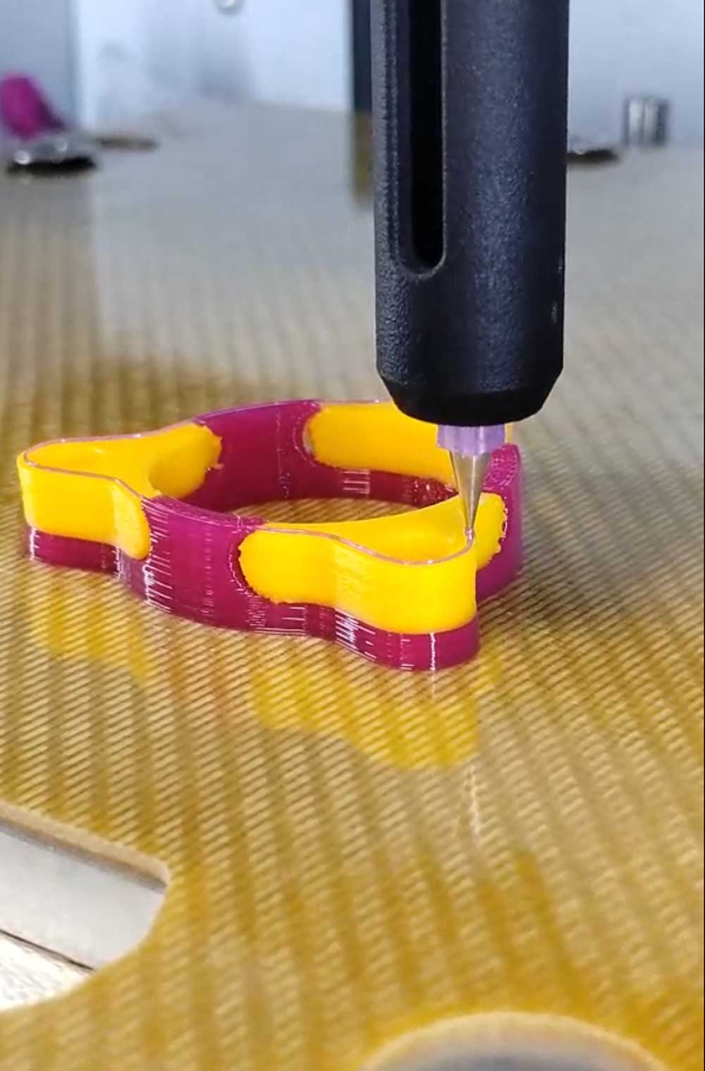 3D Printed Silicone over support material