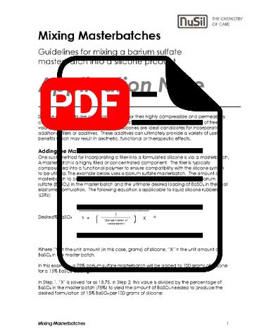 Mixing Masterbatches